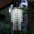 LEWIS&WAYNE Hanging Solar Crystal Chandelier Outdoor, 21 Modern Solar Transparent Acrylic Beaded Lantern