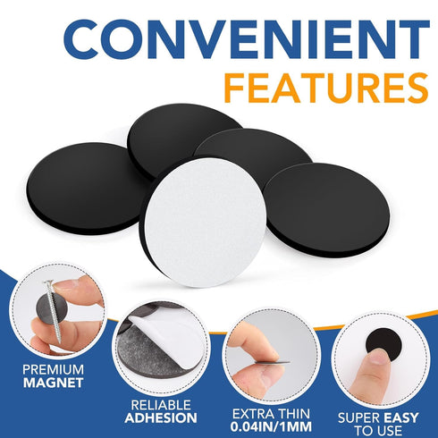 DIYMAG 160Pcs Magnetic Dot with Self Adhesive, Round Magnets for Crafts, Photos, Easy Peel and Stick, 0.8 x 0.04inch