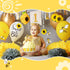 Rozer 35 Pcs Summer Bee Bulletin Board Decorations, Back to School Bee Cutouts with Adhesive Dots for Classroom