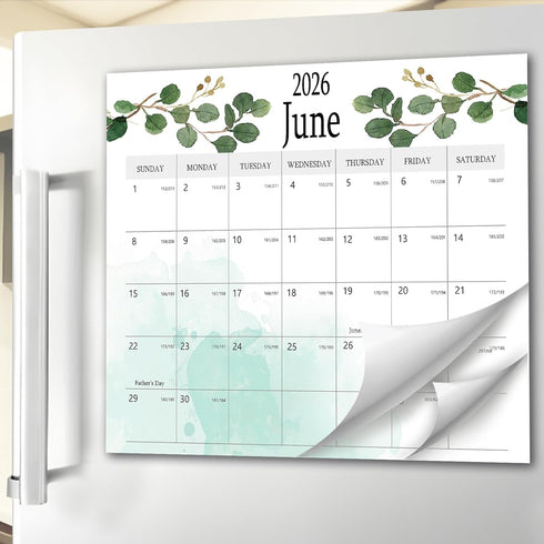 Uibyt 2025.12-2027.7 Aesthetic Magnetic Calendar for Refrigerator, Fridge Magnet Runs Until July 2027