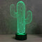 Jinnwell 3D Cactus Flower Night Light Lamp Illusion Led 7 Color Changing Touch