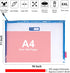 Rough Enough Plastic File Folder Organizer - Clear Document Bag Pouch for A4 Paper, Legal Size, Important Document