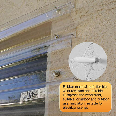 shiguan 1/4" White150 Screw Thread Protectors for Storm Hurricane Shutters Bolts, Hurrican Window Shutter Bolt End Cap