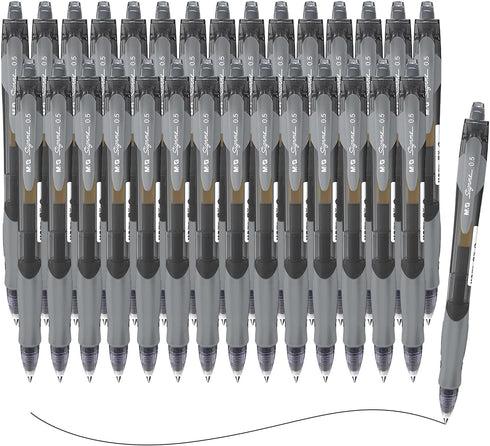 M&G Gel Pens Set, 0.5mm Black Ink Medium Point, 30 PCS Gel Ink Retractable Rollerball Pens for Writing