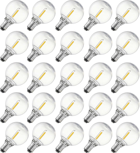 DC 3V Low Voltage,Solar String Light Bulbs,Only for 3V DC, Burn Out