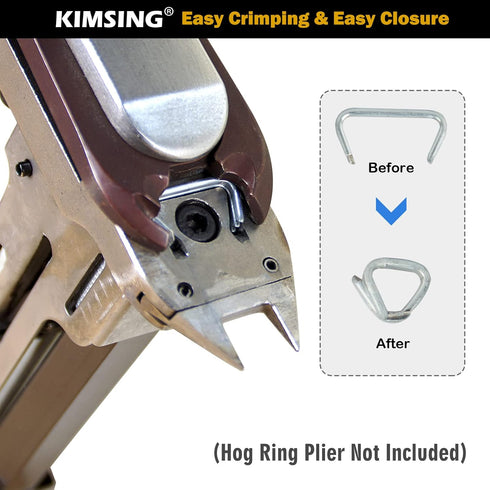 HR-22 15 Gauge 3/4'' Crown Galvanized D-Rings Hog Rings D Ring Staples for HR22 Plier, 1600 PCS/BOX