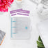 SOUL MAMA Mini A8 Binder Wallet with Cash Envelopes, Cute Blue Money Organizer for Budgeting