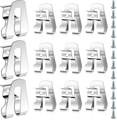 8 Pcs Metal Replacement Belt Hook Clip for Dewalt Tool, Stainless Steel Driver Belt Clips with Screws