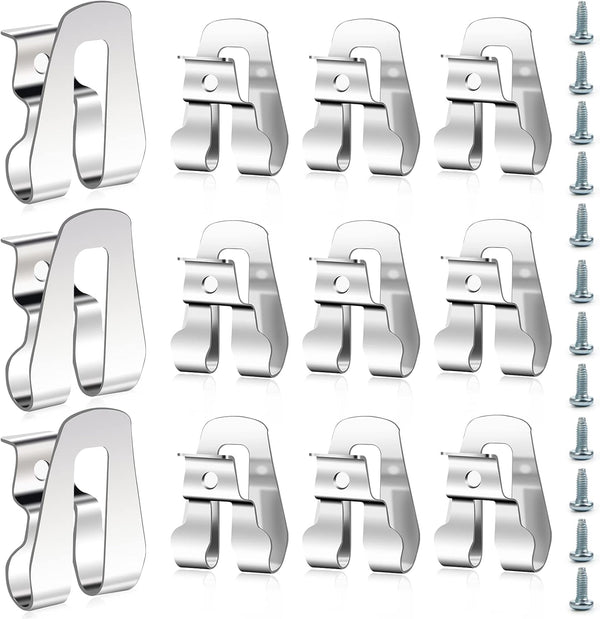 8 Pcs Metal Replacement Belt Hook Clip for Dewalt Tool, Stainless Steel Driver Belt Clips with Screws