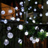 20 LED Crystal Globe Solar String Light Extra-Bright Outdoor Lights with 8 Lighting Modes Waterproof Solar Powered Patio Hanging Light for Garden Yard Porch Wedding Party Decor(White) by L LAMPOP