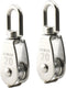2PCS Lifting Single Pulley - Stainless Steel Heavy Duty Swivel Rope Pulley Block M20