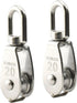 2PCS Lifting Single Pulley - Stainless Steel Heavy Duty Swivel Rope Pulley Block M20
