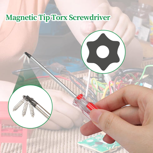 suiwotin T20 1pc T20 5mm, 100mm Torx Screwdriver, Torx Security Screwdriver with Magnetic Tip, Long