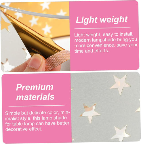 Lurrose Lamp Shade for Floor and Table Lamps Soft Fabric Cover Easy to Install Decorative Lighting for Bedroom Study