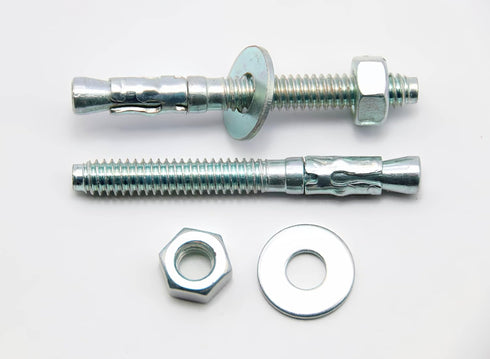 1/4"x2-1/4" Wedge Anchor by Zinced, Heavy-Duty Fastener for Cement and Concrete (20pcs Pack)