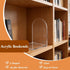 Tomedny 1 Pair Acrylic Bookends, Clear Decorative Heavy Duty Book End Thicken Non Slip Bookends L Shaped Book Stopper
