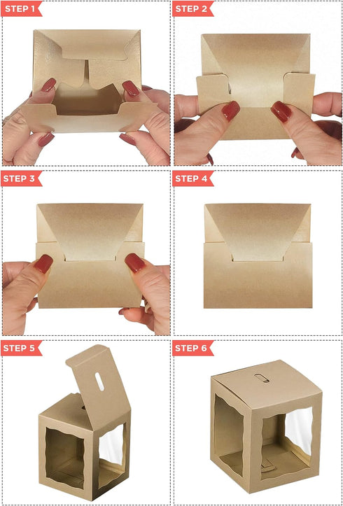 A & H Legacy Pack 12 4x4x4 Inch Packaging Candy Apple Boxes With Hole | of White Glossy Caramel Apple Supplies | Kit