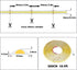 24V 3000K 16.4ft 4000Lm CRI>90 480LEDs/M TOPAI COB LED Strip Warm White Outdoor Waterproof Super Bright Self Adhesive