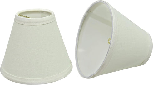 Aspen Creative 32045-2A, Hardback Empire Clip-On Chandelier Lamp Shade, Off-White, 3" Top x 6"
