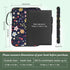 Floral Print Cute Book Sleeve, Waterproof PU Leather Travel Book Carrying Case, Book Protector Cover Bag with Zipper,