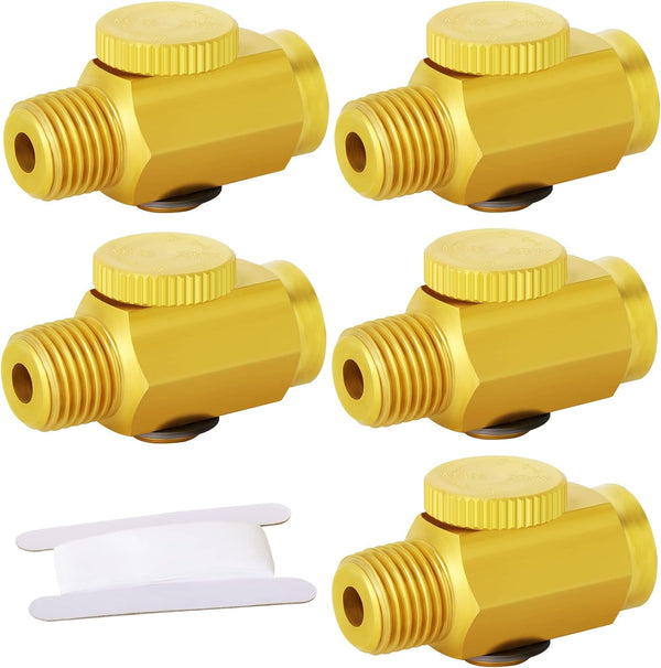 TAISHER 5PCS Brass Air Compressor Accessories Control Tool, 1/4" NPT Male x Female Air Flow Regulator Valve