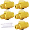 TAISHER 5PCS Brass Air Compressor Accessories Control Tool, 1/4" NPT Male x Female Air Flow Regulator Valve