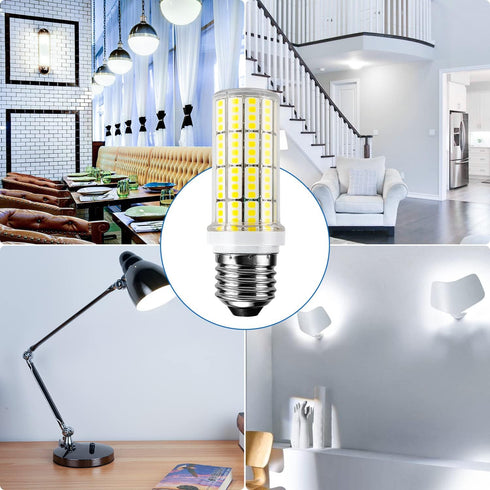 LED Corn Light Bulb, 200W Equivalent, 2500 Lumen, 5000K Cool Daylight White, 20W E26/E27 Base, Pack of 4