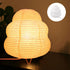 Gadpiparty E14 Cozy Japanese Rice Paper Lantern Lamp - Base Night Light with Us Plug for Bedroom, Living Room, Kids