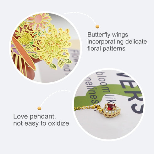 Butterfly Bookmarks for Women, Cute Funny Metal Book Markers, Unique Gifts for Book Lovers and Teachers