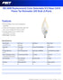 CA10 Bulb 40W Dimmable, 6-Way, 5CCT, E12 90 450 Bulb, 22-Year CFF40/6WYCA/2, 2 Pack Feit Electric LED Candle Flame Tip