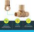 SharkBite Crimp Reducing Tee, 1 x 3/4 x 1 Inch, Brass Plumbing Fitting for PEX Pipe, PE-RT, UC418LFA