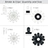 Binder Clips Paper Clips Kit Variety Office Supplies Clips Kit with Box, Hinge Clips Push Pins Sets for Office, Home and School Supplies Desk Organizers and Accessories (Silver and Black Kit)