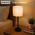 5200mAh Dimming 2700K Cordless Touch Table Lamp for Bedroom, Rechargeable Battery Operated Nightstand Light with Fabric