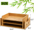 ZOOFOX Wood Desk Organizer, 5-Tray Paper Letter Tray with File Holder, Cute Cat-shaped Desktop Organizer