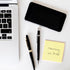 BAZIC Sticky Notes, 3x3 Canary Yellow Post Stickies, Colorful Adhesive Memo Pads, Recyclable (100 Sheets/Pack), 2-Packs.