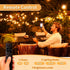 50ft 25 Bulbs Voltage(24V) Dimmable IP65 G40 SANBEN Outdoor String Lights with Remote, Low Patio Lights, & Timer