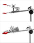 QWORK Chemistry Laboratory Stands Support Set, 2 Steel Lab Stands with Cast Iron Base, 16" L Rod with Burette Clamp and