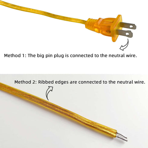 Clear Gold Lamp Cord, 8 Feet Transparent Replacement Lamp Cords for Lamp Repair, DIY Electrical Light Cable