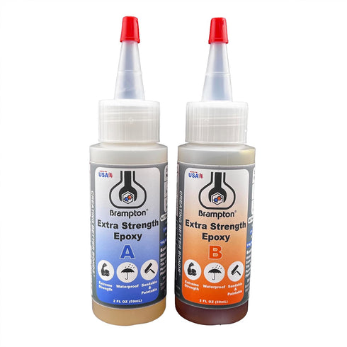 Brampton Extra Strength Epoxy Glue Kit for Metal, Wood, Tile, 20 Minute Work Life, Waterproof, 4 oz Kit