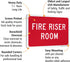 SmartSign "Fire Riser Room" Sign | Aluminum 7" x 10"