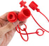 2 Sets 1/2 ISO A Hydraulic Coupler Male Dust Cap and Female Plug Cover, Red Cap with Retaining Ring