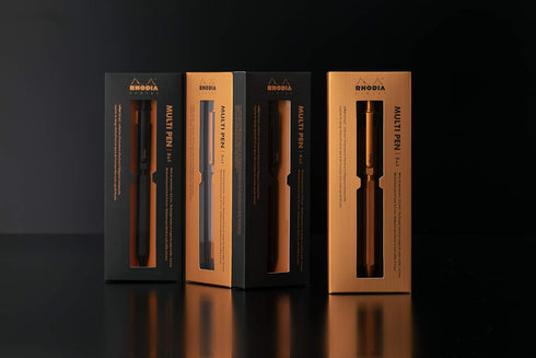RHODIA 9340C - 3 in 1 scRipt Multipen, 2 Ballpoint Pens 0.5 mm Black & Red + 1 Graphite Mechanical Pencil 0.5 mm,