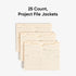 Smead Project File Jackets, 25 Count, Manila, Reinforced Tabs, Letter Size, 2" Expansion