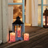 3 Pack Homemory Flameless Candles with String Lights, Embedded Fairy String Lights LED Candles, Electric Flickering