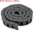uxcell R18 10mm x 15mm Black Plastic Cable Wire Carrier Drag Chain, 1M Length for CNC