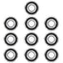 Bonbo 10Pcs Flanged Ball Bearings, ID 3/4" x OD 1-3/8" for Lawn Mower, Wheelbarrows, Carts, Hand Trucks