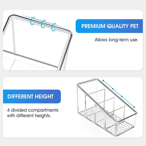MaxGear Clear Remote Control Holder, Small Plastic Caddy Organizer for Home, 1 Pack
