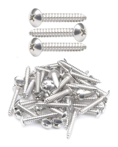 100Pcs #8 x 1 Truss Head Phillips Wood Screws, Self Tapping 304 Stainless Steel by IMSCREWS
