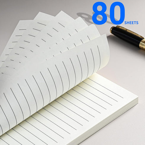 Tofun 2 Packs A6 6-Ring 7mm 80 160 Refillable Line Paper for Binders, Planner, Traveller Journal, Notebook, Dairy