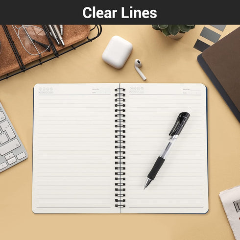 EUSOAR Spiral Lined Notebook, A5 6 Packs, 120 Pages, 5.5"X8.3" Travel Writing Notebooks for College